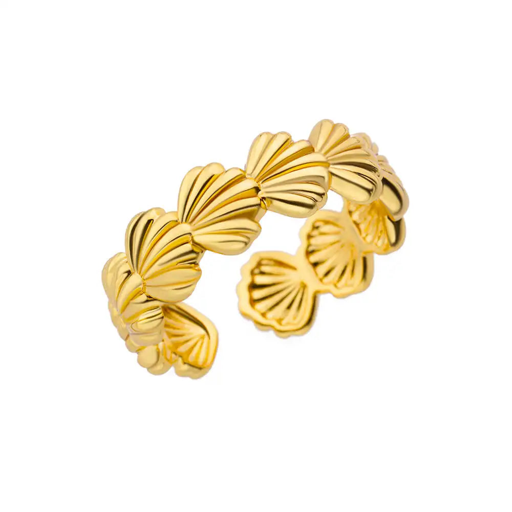 Stainless Steel Gold Rings Set