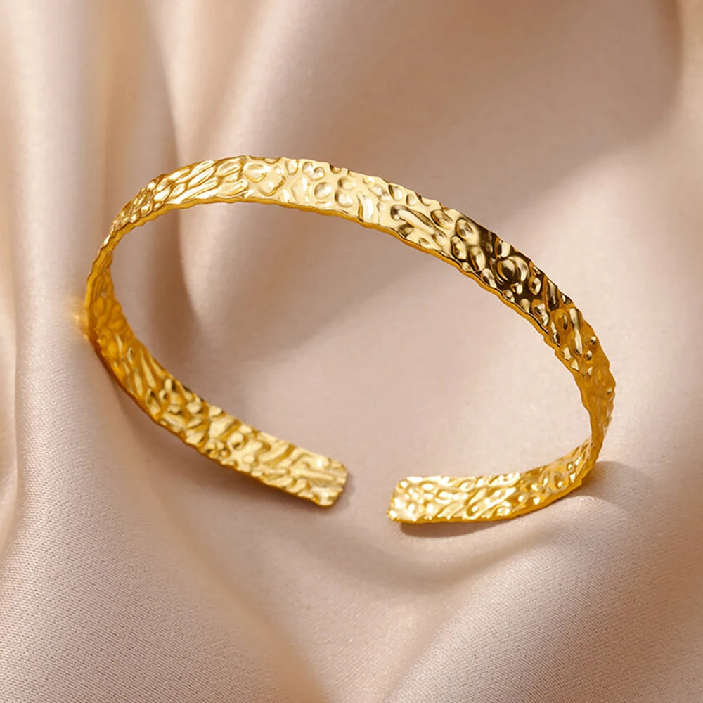 Golden Muse Statement Cuff Collection Bracelet
