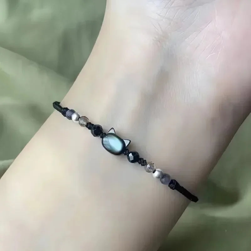 Yin & Purr Cat Stone Couple Bracelets