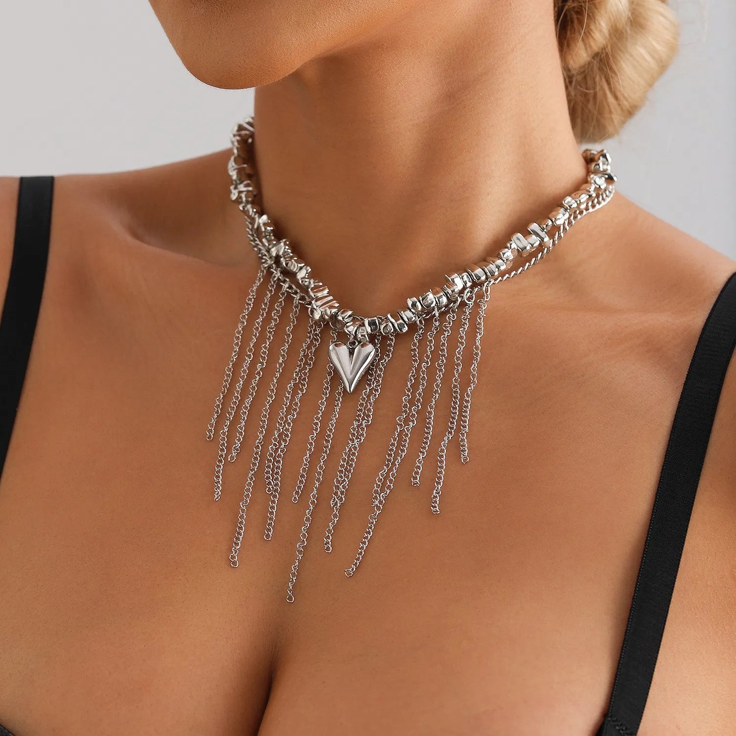 Y2K Crystal Beaded Necklace