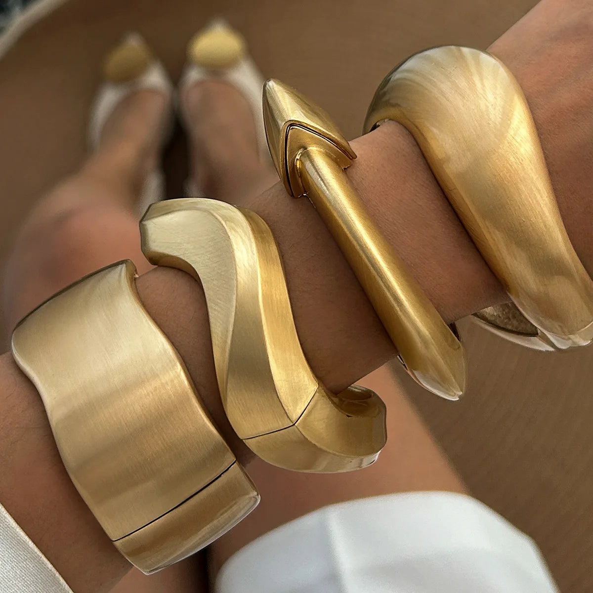 Aurora Bold Gold Cuff Collection Bracelets