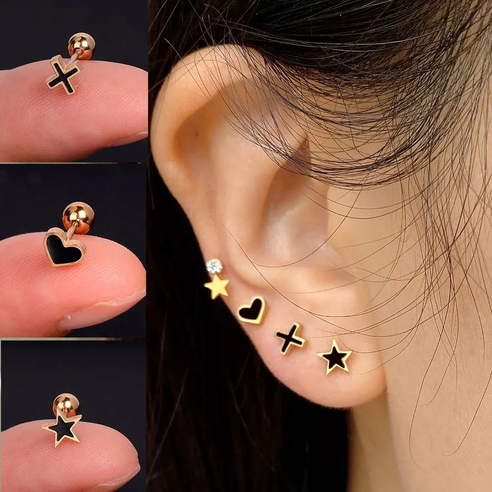 Mini Charm Piercing Stud Earring