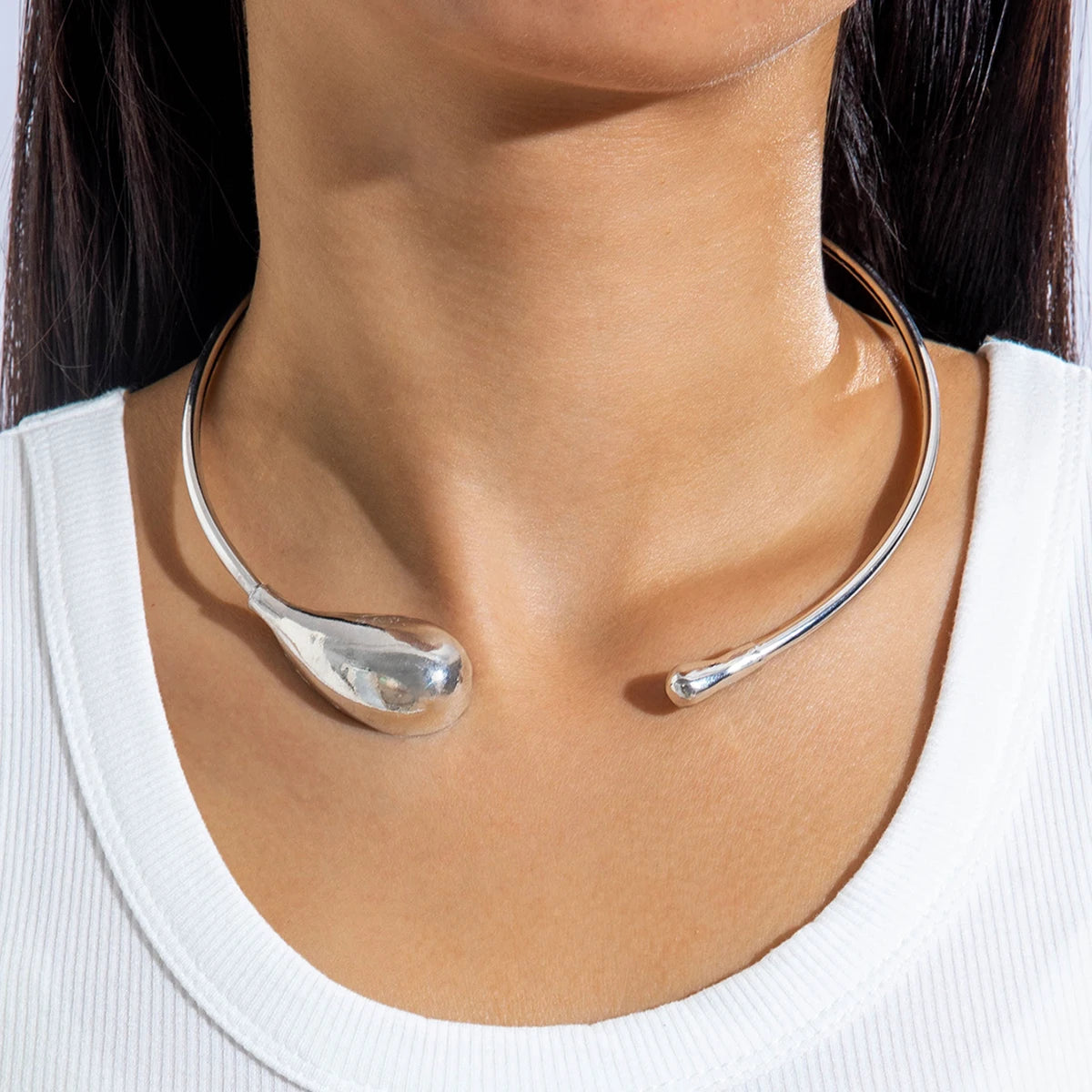 Water Drop Open Choker Necklace