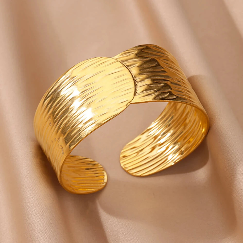 Golden Muse Statement Cuff Collection Bracelet