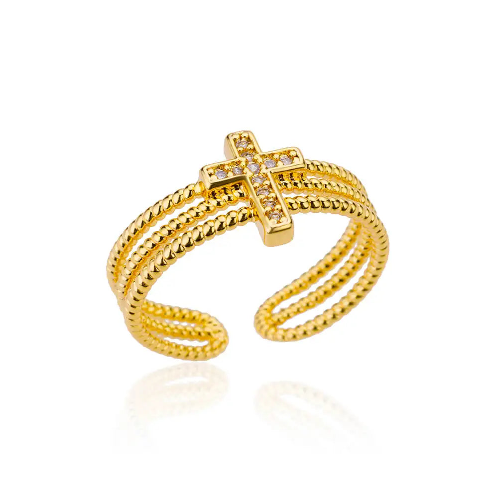 Stainless Steel Gold Rings Set