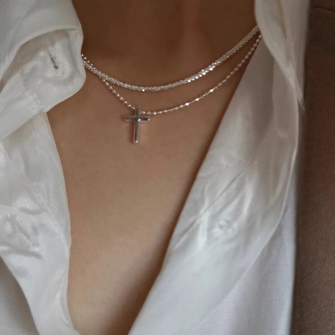 Sparkling Silver Choker Necklace