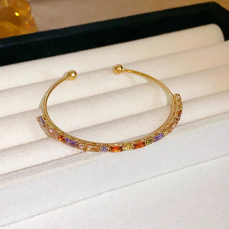 Radiance Knot Zircon Cuff Bracelet