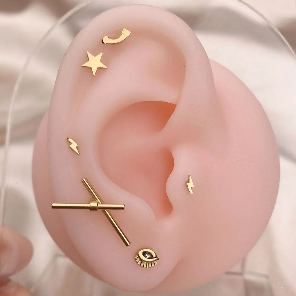 Mini Charm Piercing Stud Earring