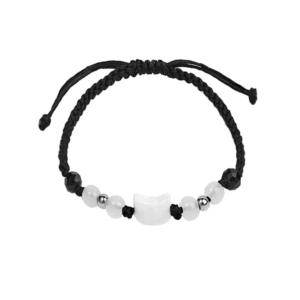 Yin & Purr Cat Stone Couple Bracelets