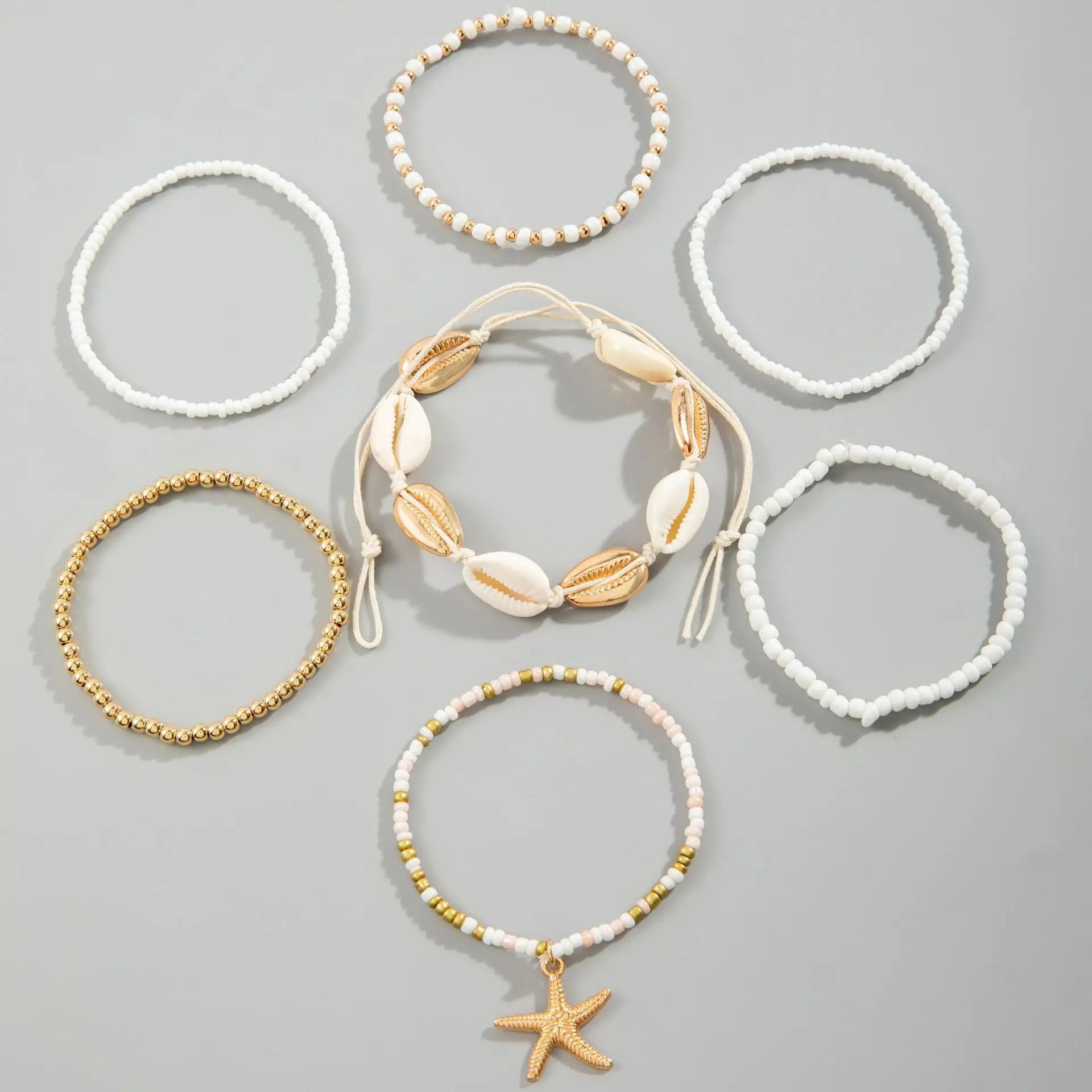 Ocean Breeze Boho Bracelet Set – 7 Pieces Bracelet