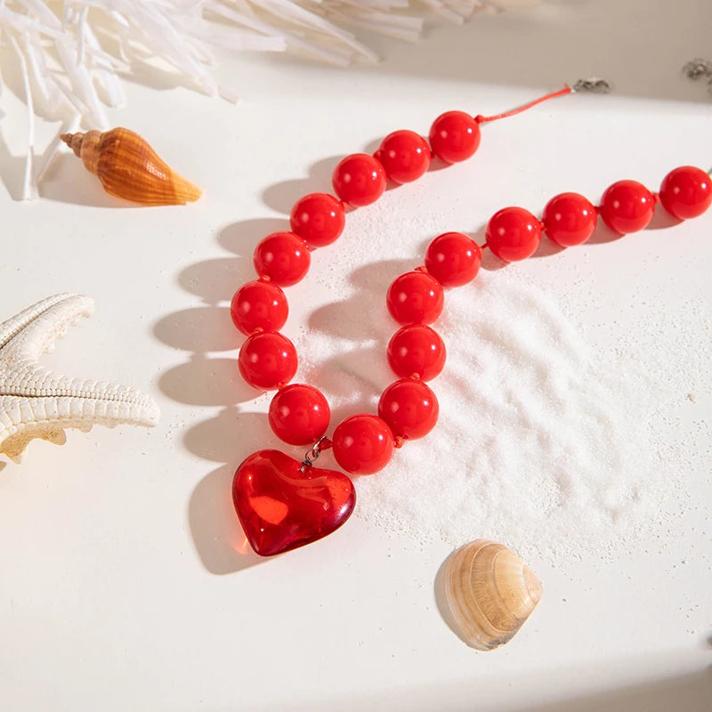 Scarlet Bead Necklace